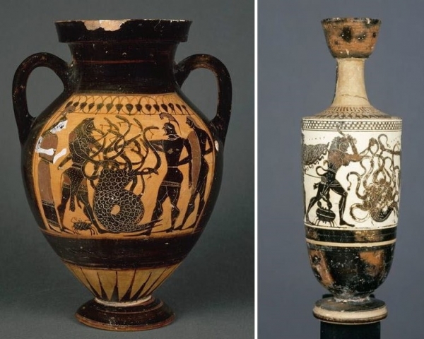 ANFORA e LEKYTHOS - Arte greca - Periodo Arcaico - Mitologia, Eracle